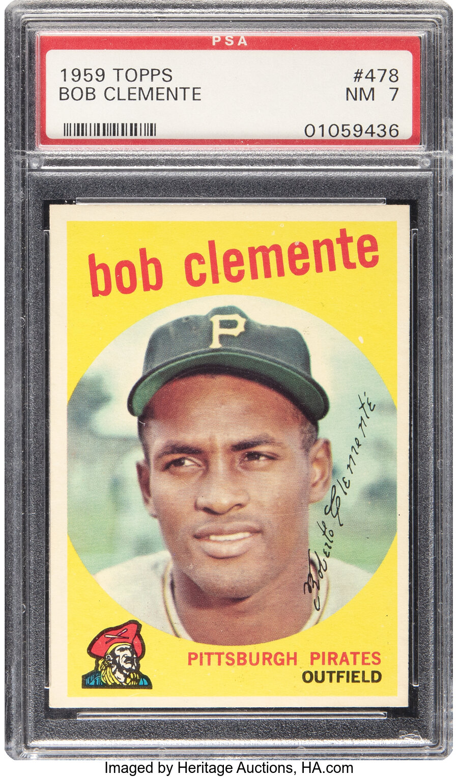 1959 Topps Roberto Clemente #478 PSA NM 7