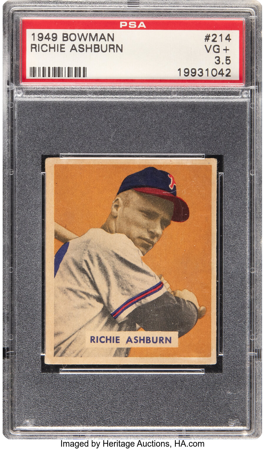 1949 Bowman Richie Ashburn #214 PSA VG+ 3.5