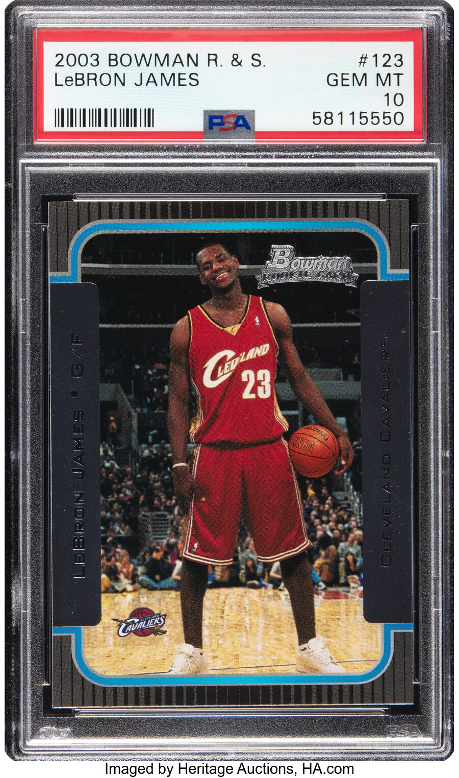 2003 Bowman Rookies and Stars Lebron James Rookie #123 PSA Gem Mint 10