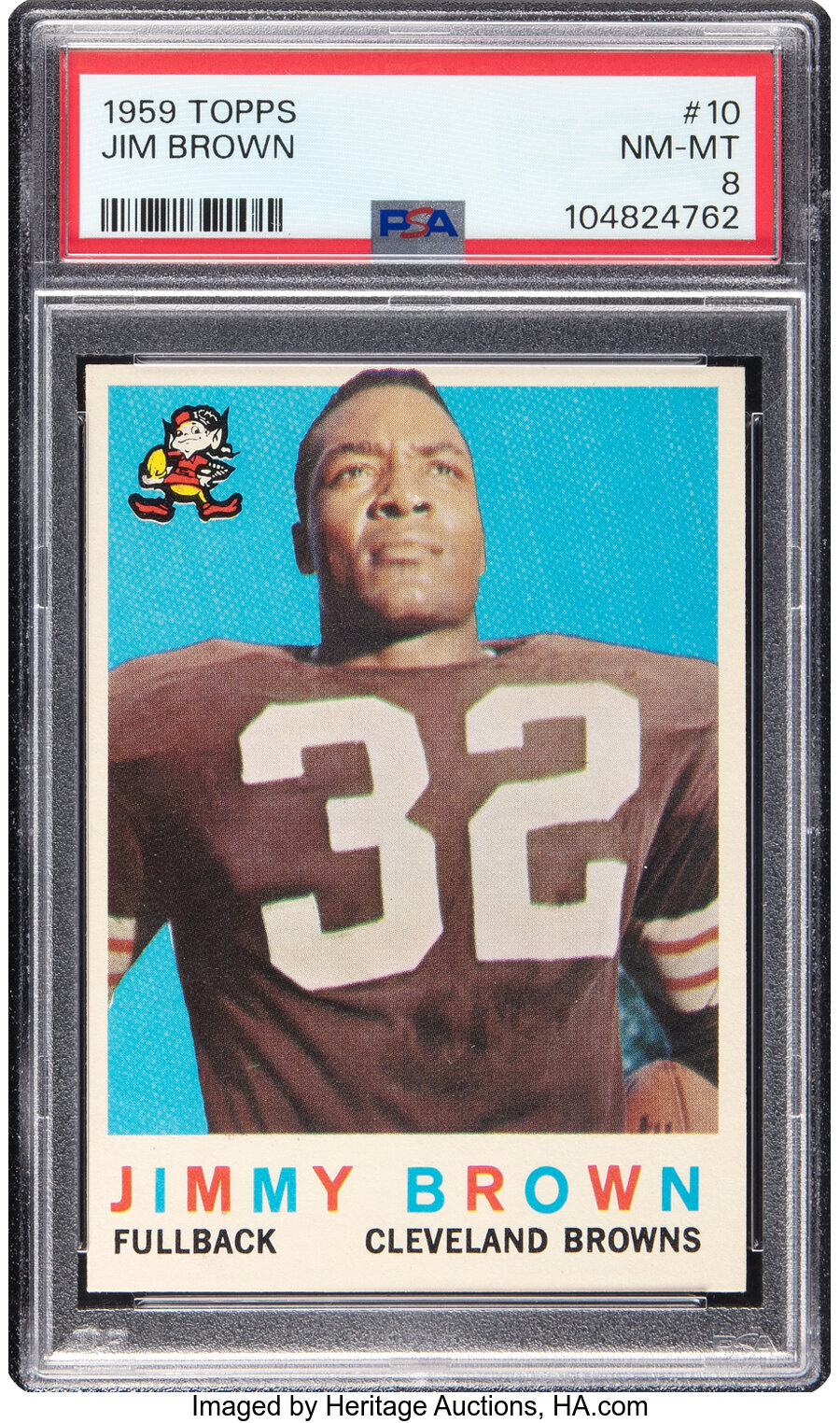 1959 Topps Jim Brown #10 PSA NM-MT 8