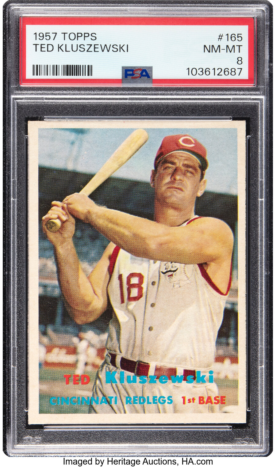 1957 Topps Ted Kluszewski #165 PSA NM-MT 8