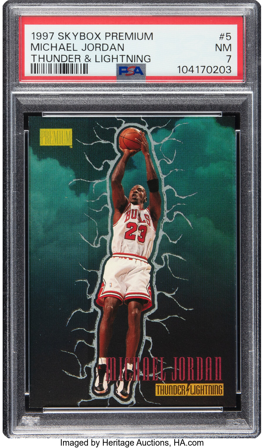 1997 SkyBox Premium Michael Jordan (Thunder & Lightning) #5 PSA NM 7