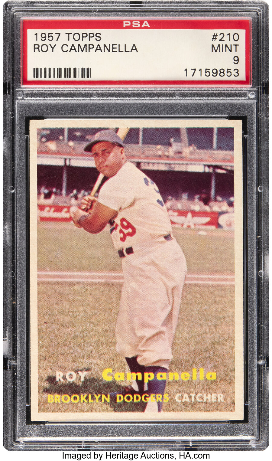 1957 Topps Roy Campanella #210 PSA Mint 9 - Only One Higher!