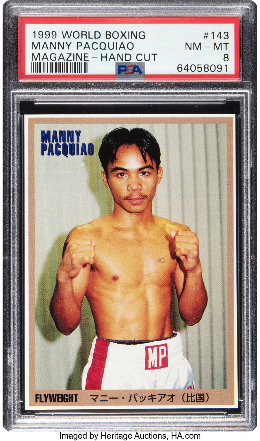 1999 World Boxing Manny Pacquiao (Magazine-Hand Cut) Rookie #143