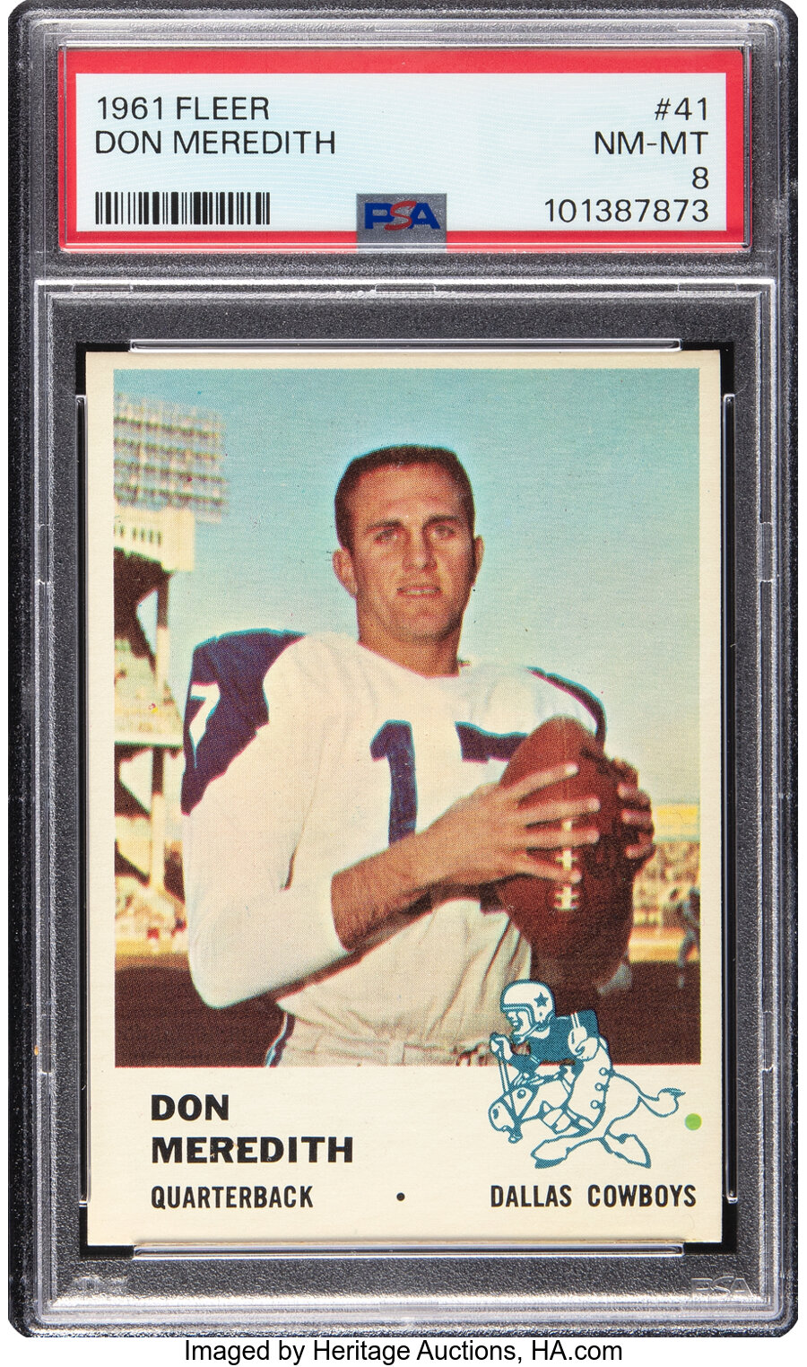 1961 Fleer Don Meredith #41 PSA NM-MT 8