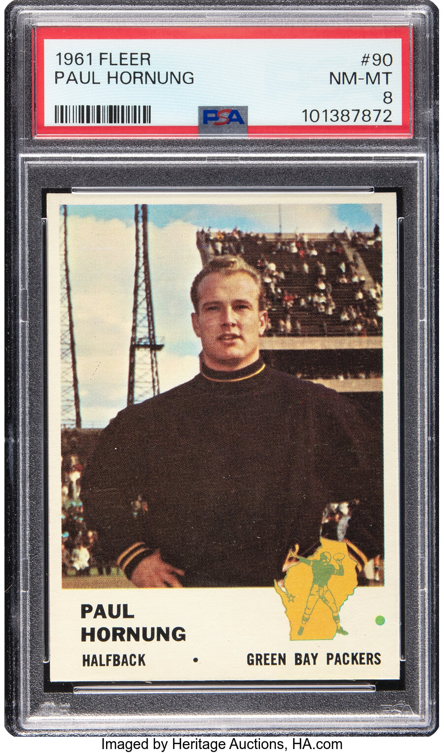 1961 Fleer Paul Hornung #90 PSA NM-MT 8