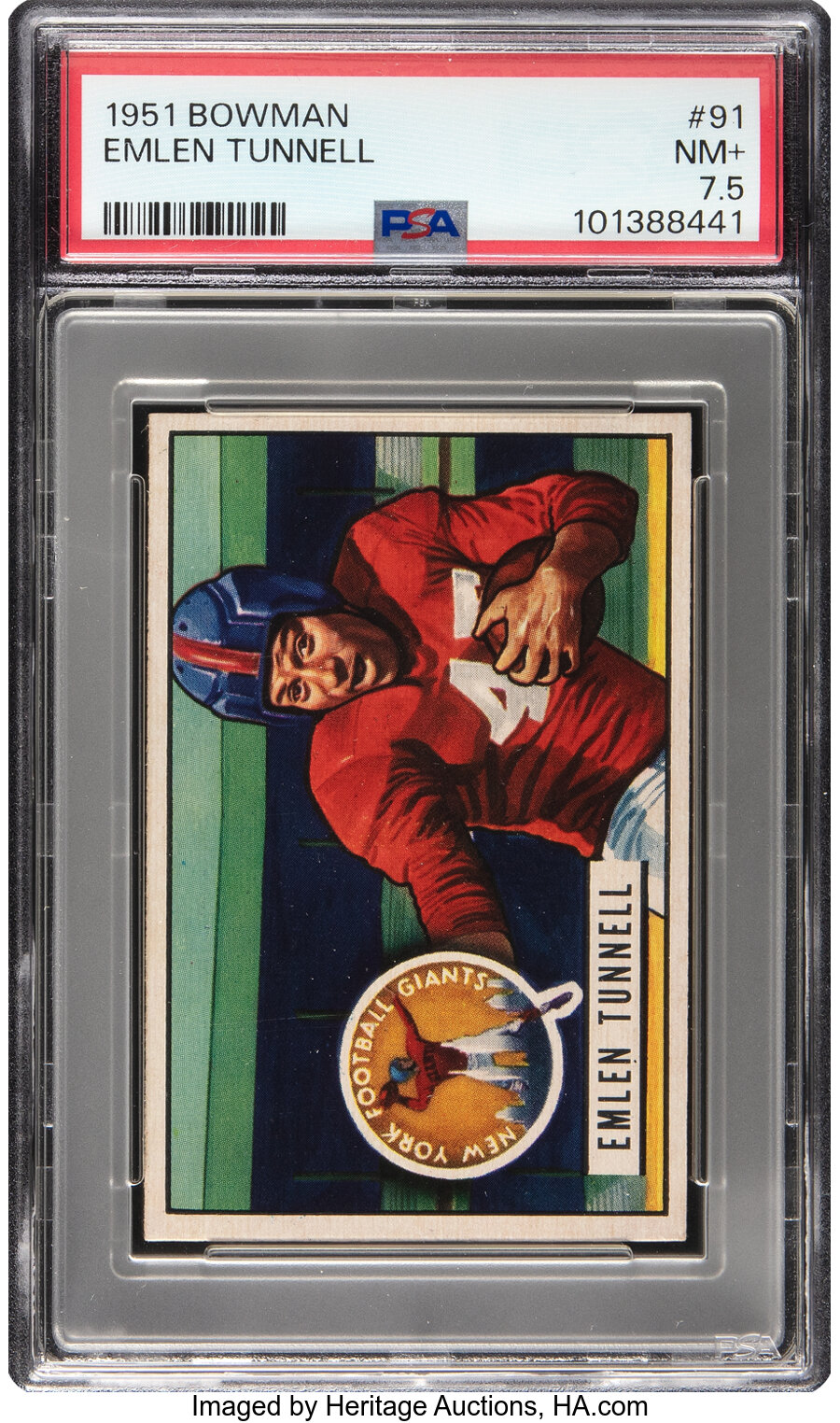 1951 Bowman Emlen Tunnell #91 PSA NM+ 7.5