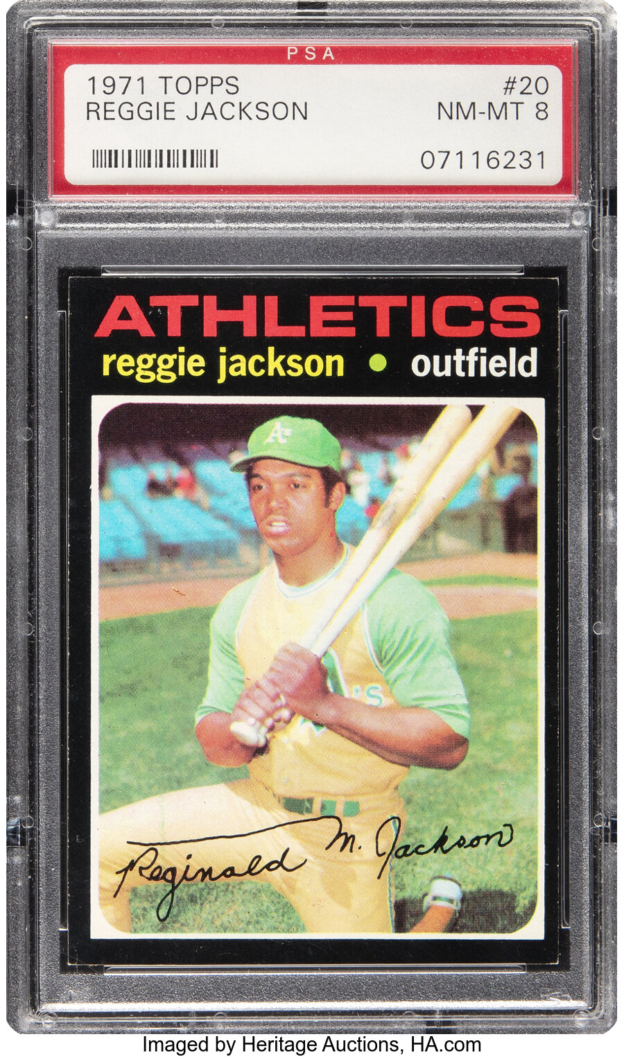 1971 Topps Reggie Jackson #20 PSA NM-MT 8