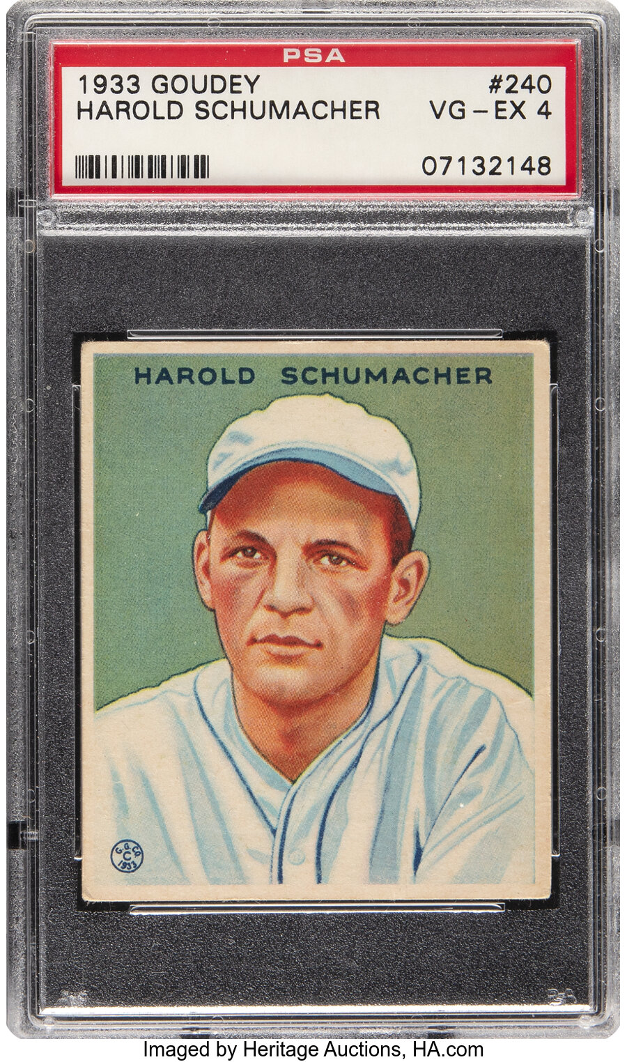 1933 Goudey Harold Schumacher #240 PSA VG-EX 4