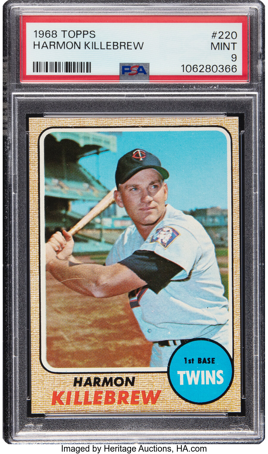 1968 Topps Harmon Killebrew #220 PSA Mint 9