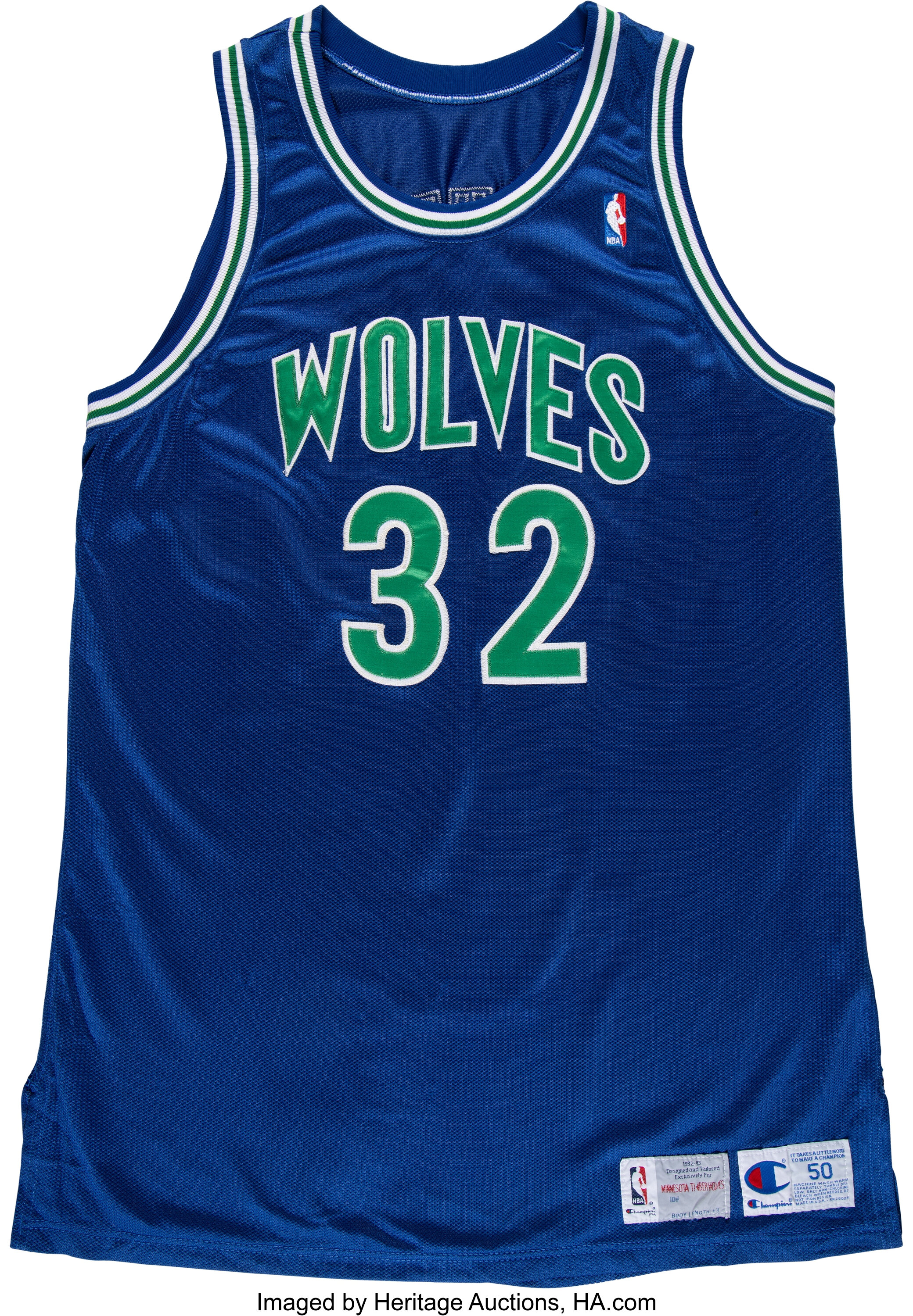 1992-93 Christian Laettner Game Worn Minnesota Timberwolves Uniform ...