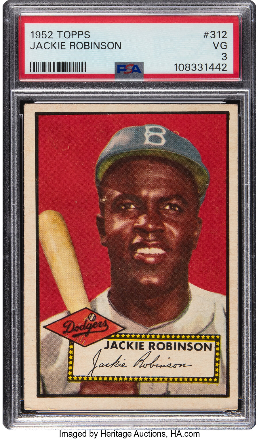1952 Topps Jackie Robinson #312 PSA VG 3