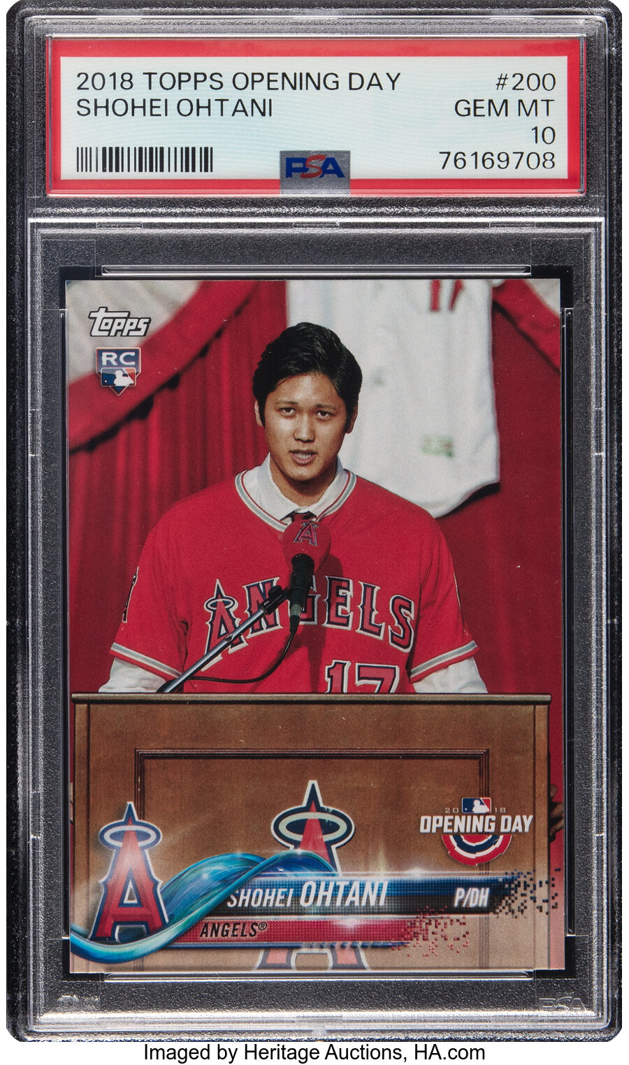 2018 Topps Opening Day Shohei Ohtani #200 PSA Gem Mint 10