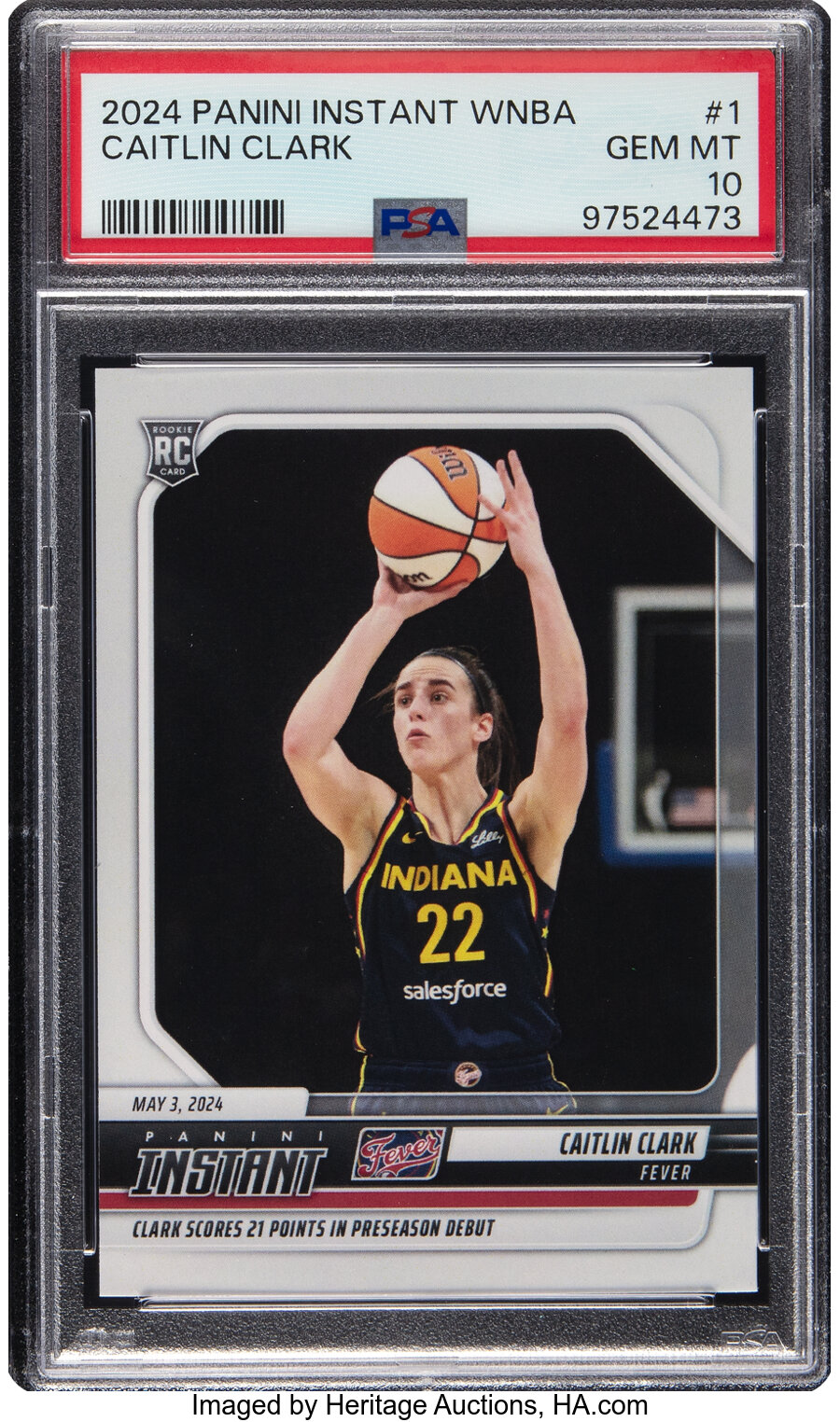 2024 Panini Instant WNBA Caitlin Clark #1 PSA Gem Mint 10
