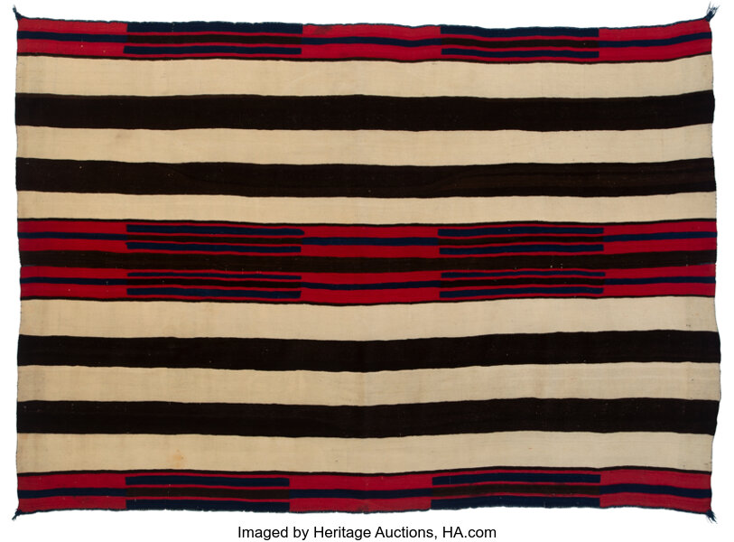 A Classic Navajo Man's Wearing Blanket