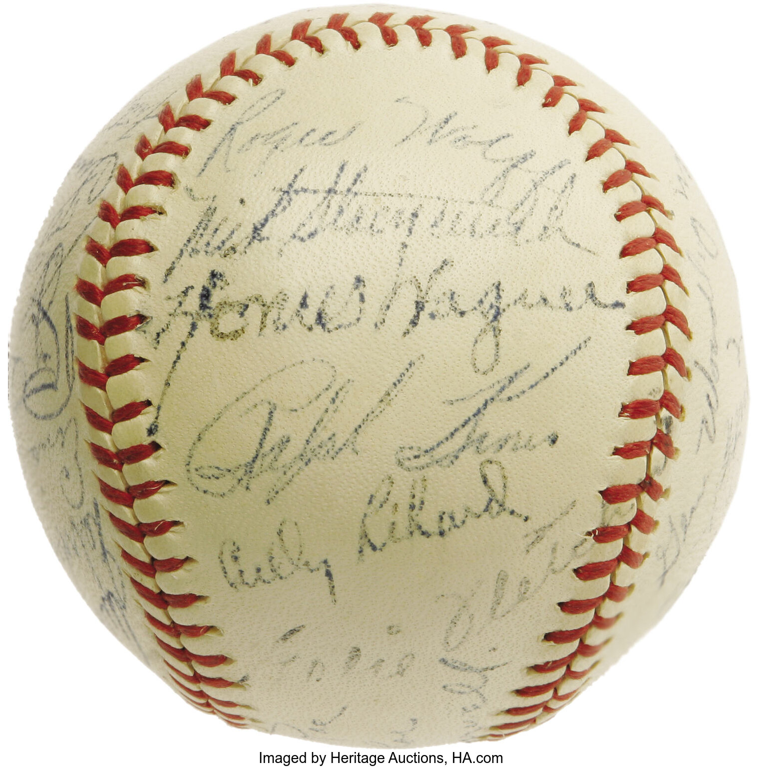 1943-44 Pirates & Phillies Multi-Signed Baseball with Honus Wagner