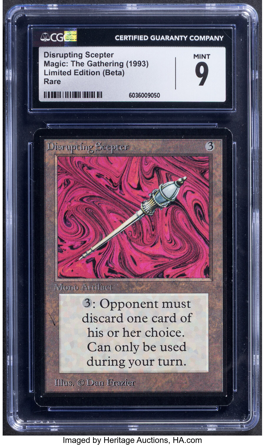 Magic: The Gathering Disrupting Scepter Limited Edition (Beta) CGC Trading Card Game Mint 9 (Wizards of the Coast, 1993) Rare