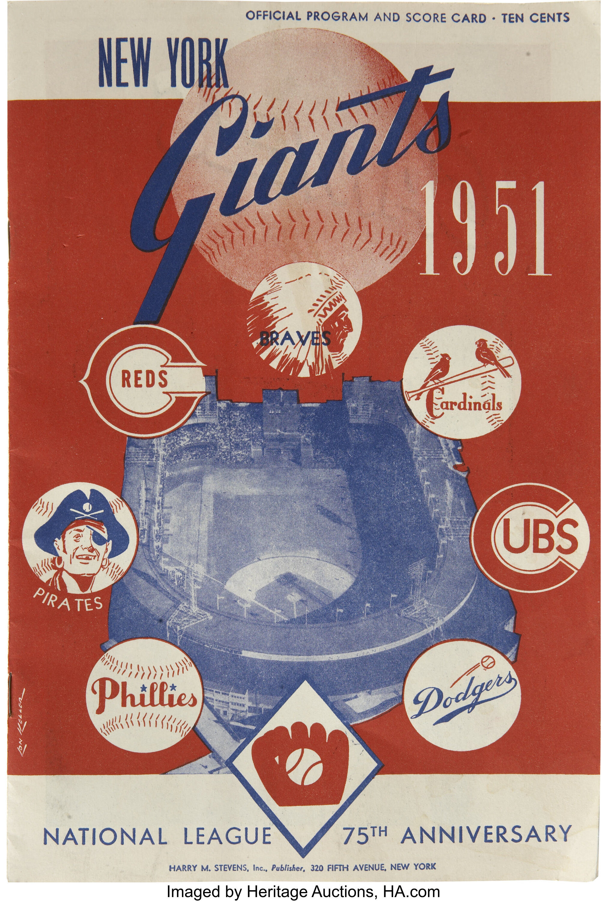 1951 - ST. LOUIS CARDINALS SCORE CARD -- SCORED