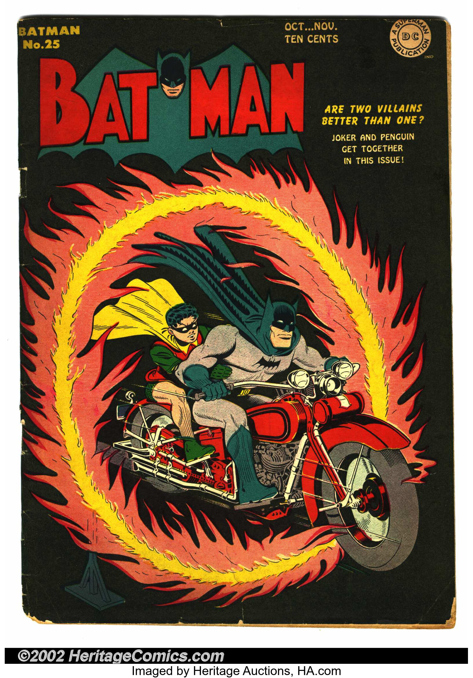 Batman #25 (DC, 1944). Condition: VG. Spine split and mouse-chewed | Lot  #32044 | Heritage Auctions