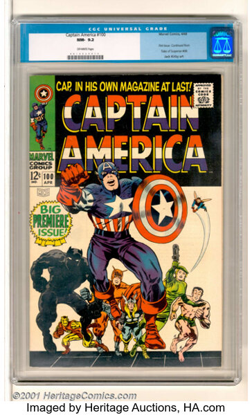 Captain America #100 (Marvel, 1968). The American icon and greatest, Lot  #5468