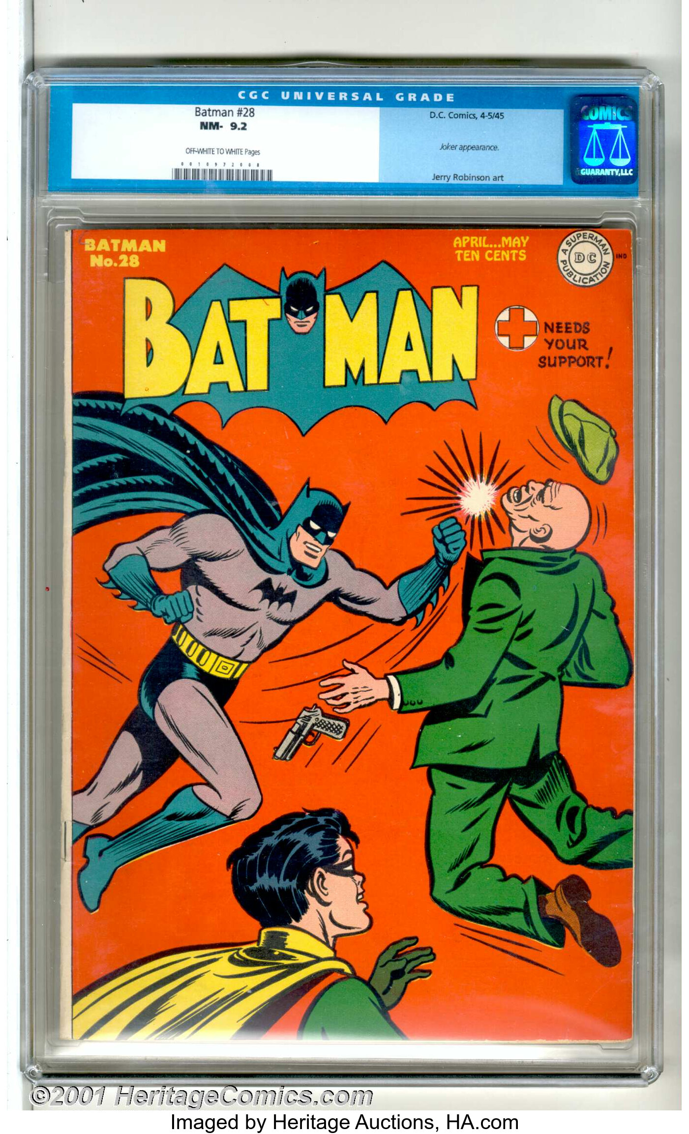 Batman #28 (DC, 1945). A powerful cover and a classic Joker | Lot #32031 |  Heritage Auctions