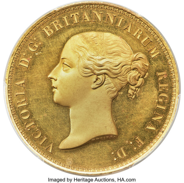 Great Britain: Victoria gold Proof 'Una and the Lion' 5 Pounds 1839 PR62 Deep Cameo PCGS