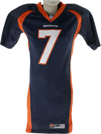 The Jersey Source John Elway Autographed Orange Pro Style Stat Jersey #2- Beckett W Hologram *Black