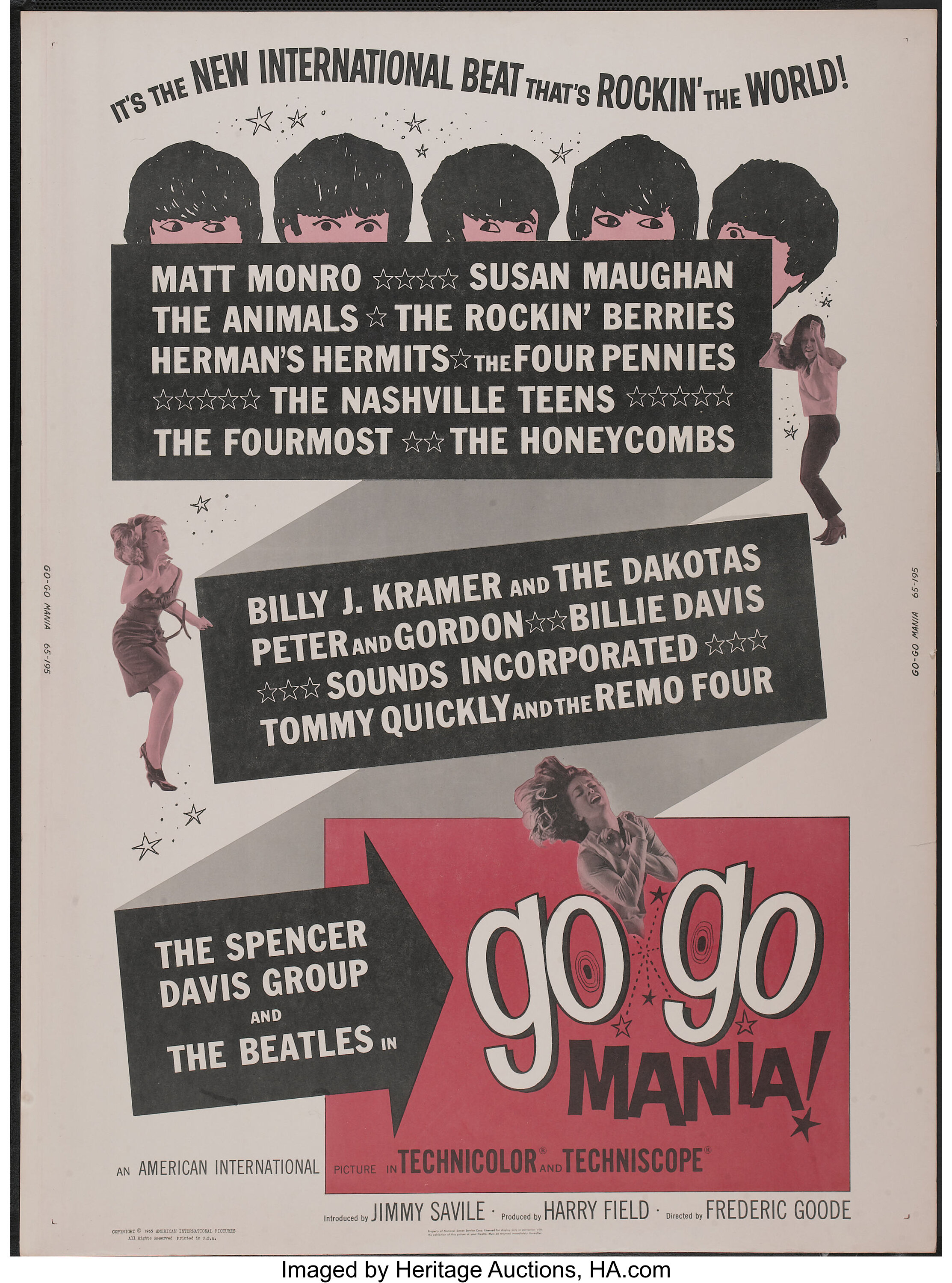 Go Go Mania American International 1965 Poster 30 X 40 Lot Heritage Auctions
