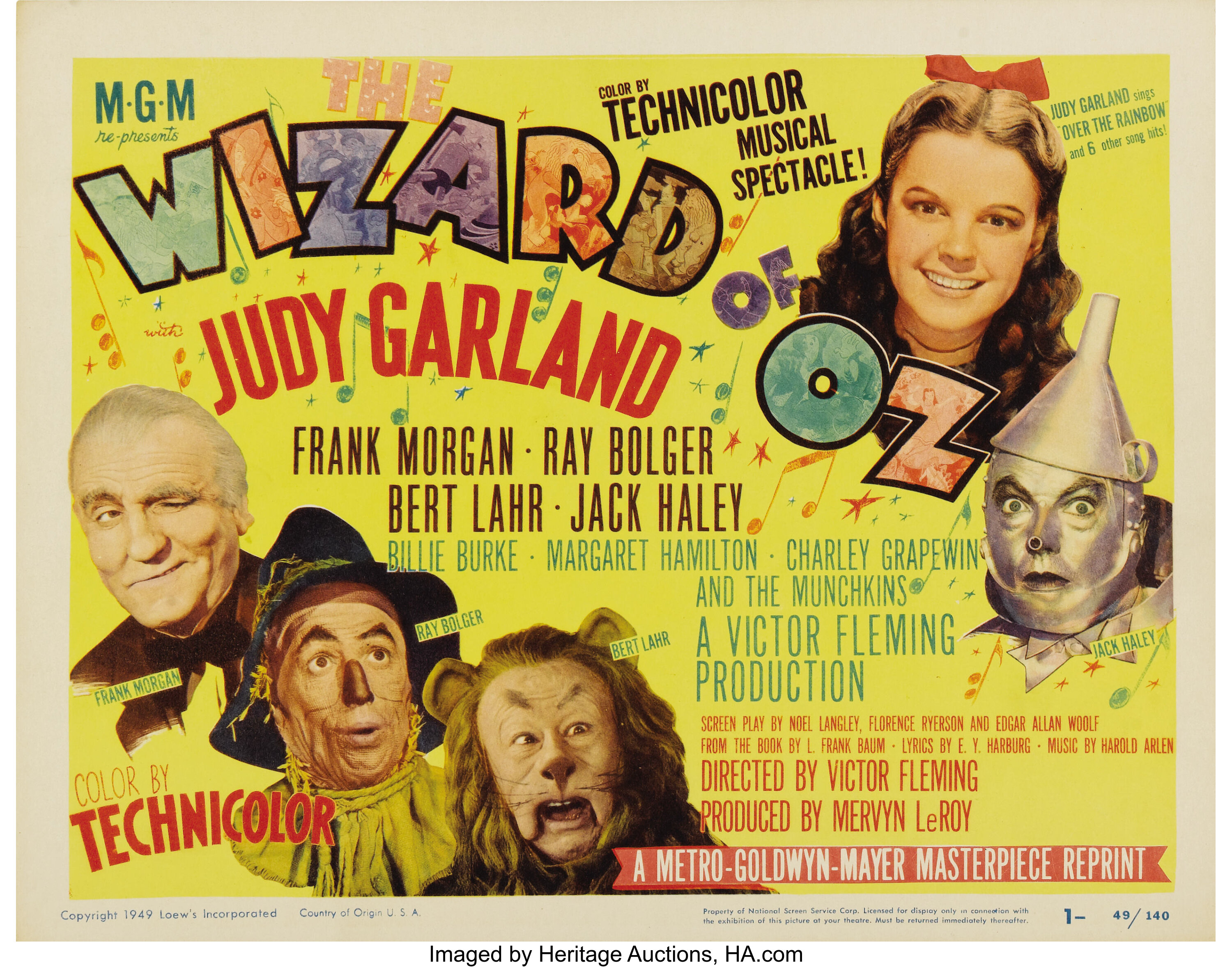 The Wizard of Oz (MGM, R-1949). Title Lobby Card (11