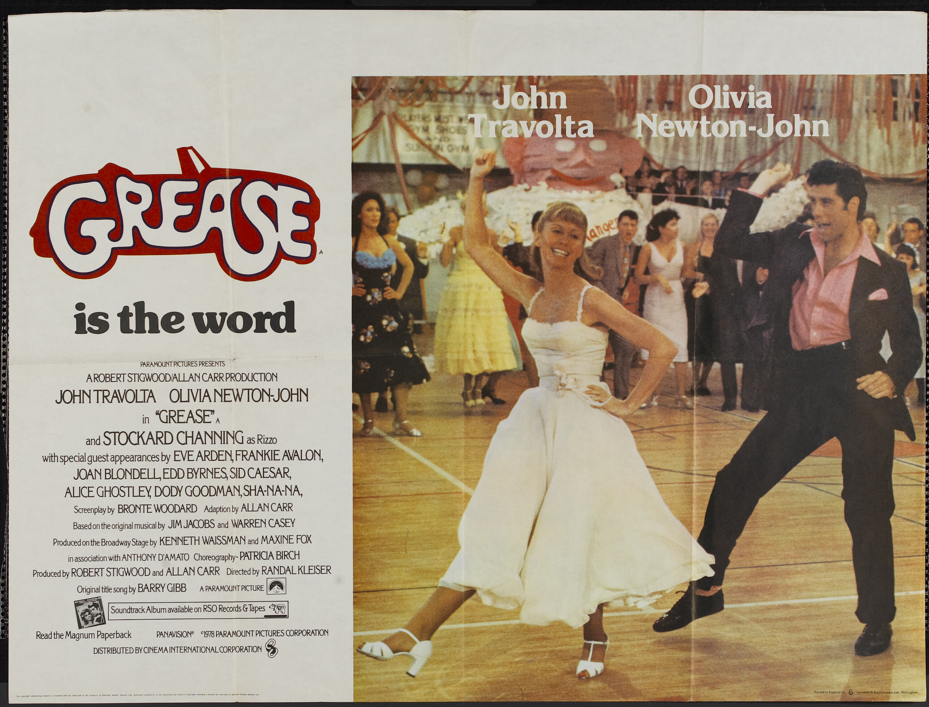 Grease (Paramount, 1978). British Quad (30