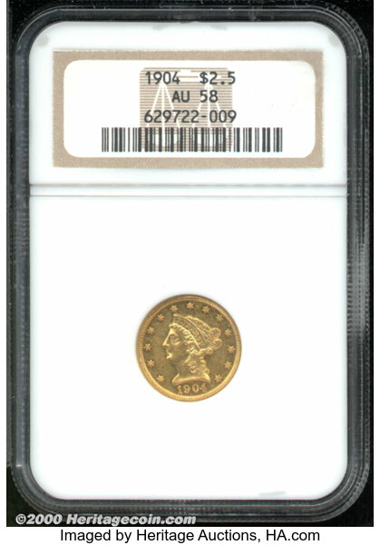 1904 2 12 Liberty Quarter Eagles Lot 1333 Heritage