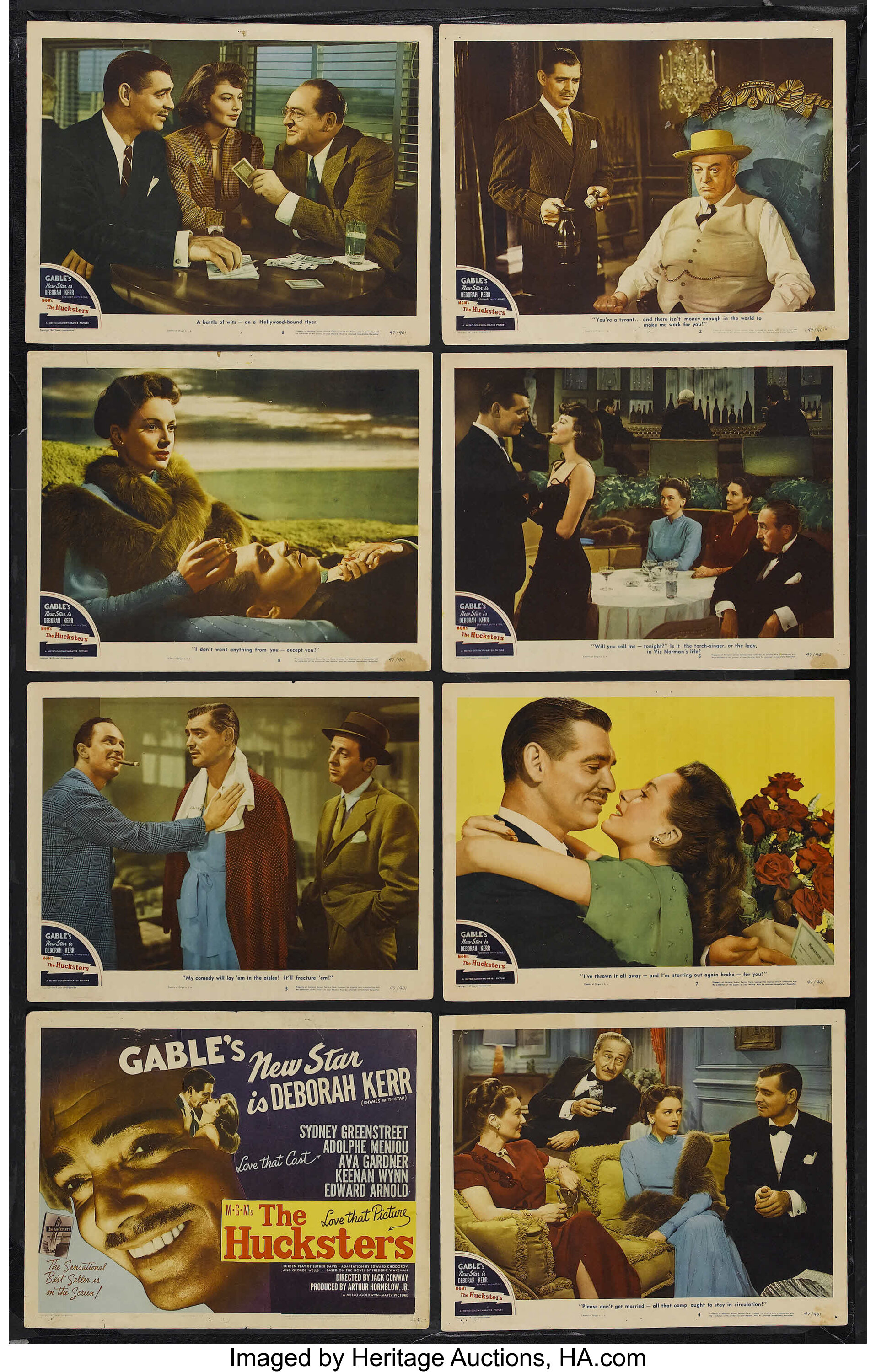 The Hucksters (MGM, 1947). Lobby Card Set of 8 (11