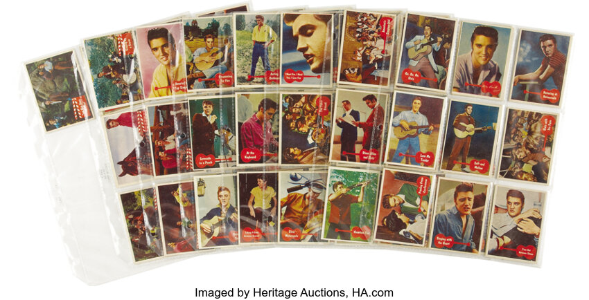 7 RARE ORIGINAL VINTAGE Elvis Presley old gum trading cards