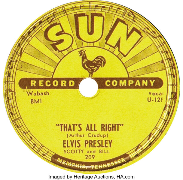 Elvis Presley That S All Right 78 Sun 9 1954 It All Started Lot Heritage Auctions