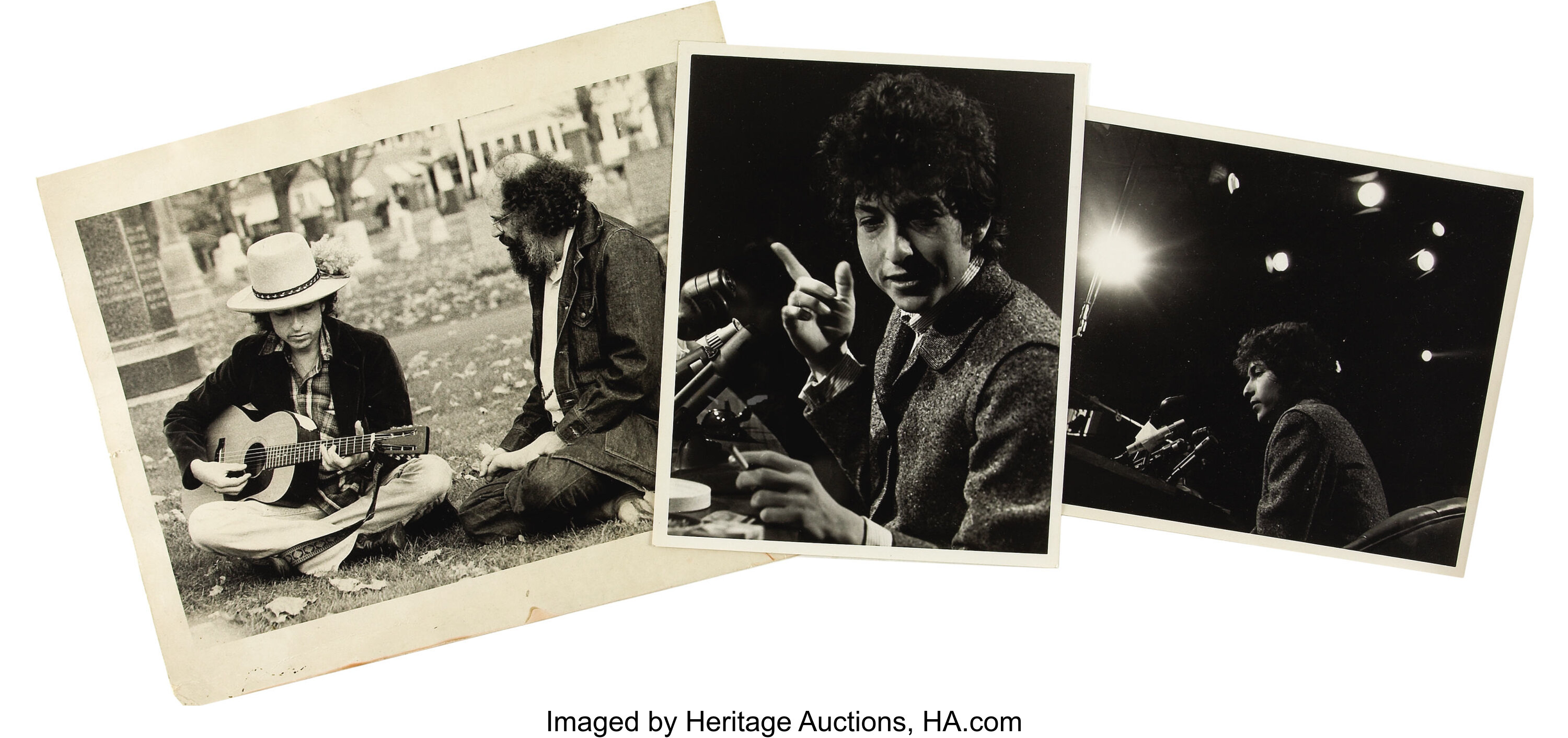 Bob Dylan Vintage Photo Group (circa 1960). Bob is looking sharp in ...