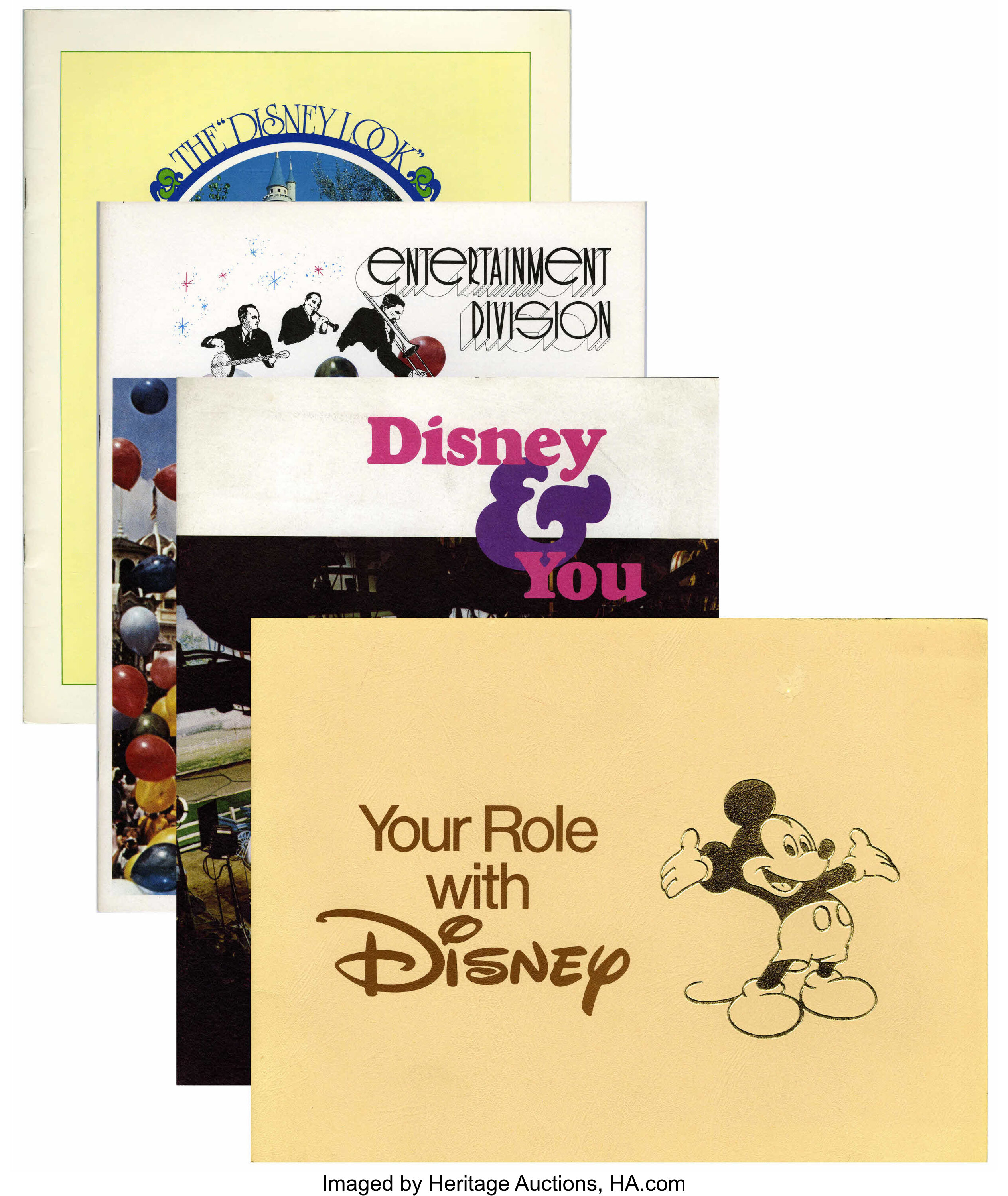 Disney Employee Handbooks (circa 1970s).... (Total 5) Memorabilia