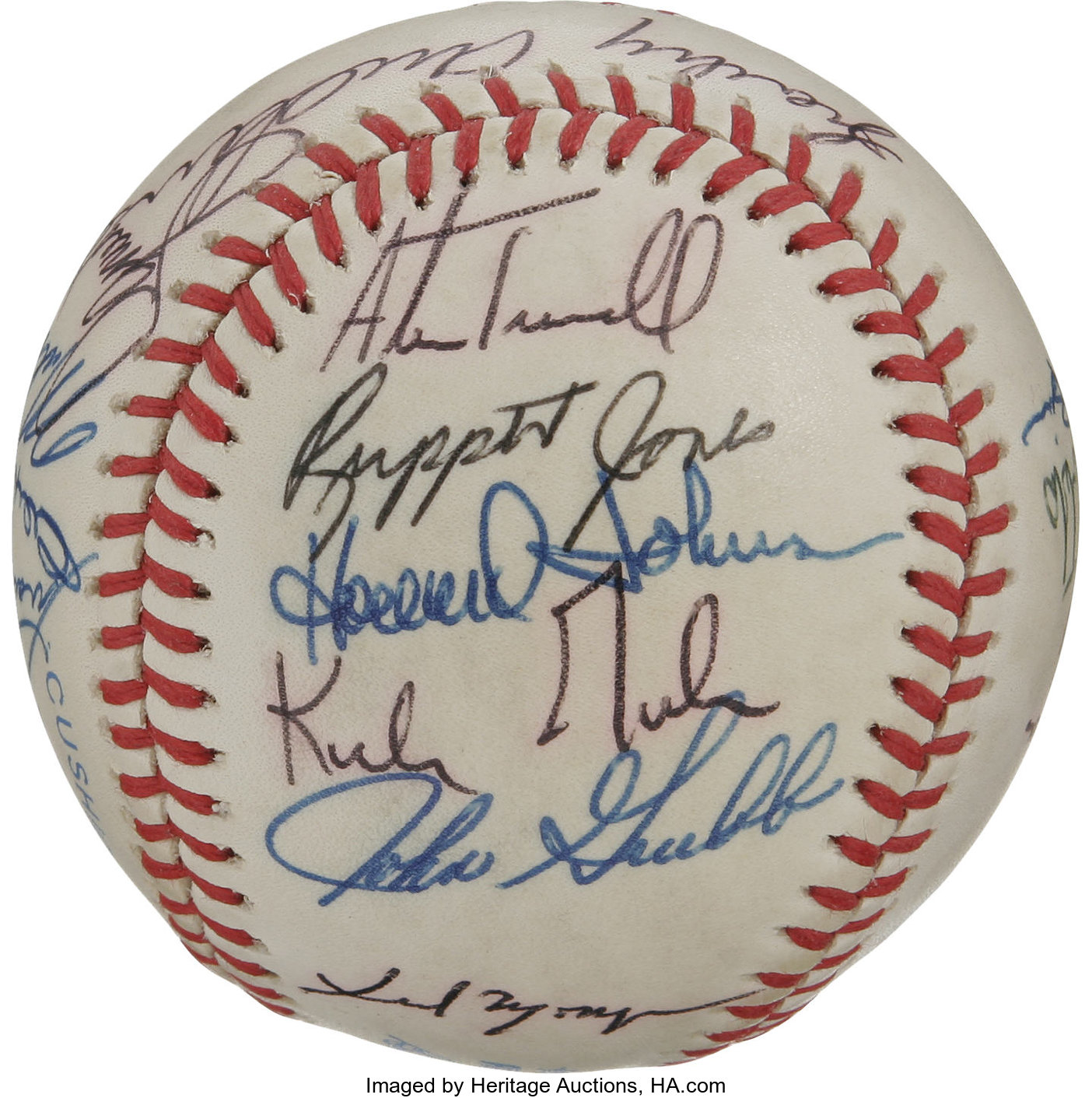 1984 Detroit Tigers Team World Champion Signed Baseball. Under the
