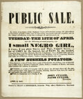 Slave Auction Broadside: Exceptional, Large 1847-Dated Poster | Lot ...