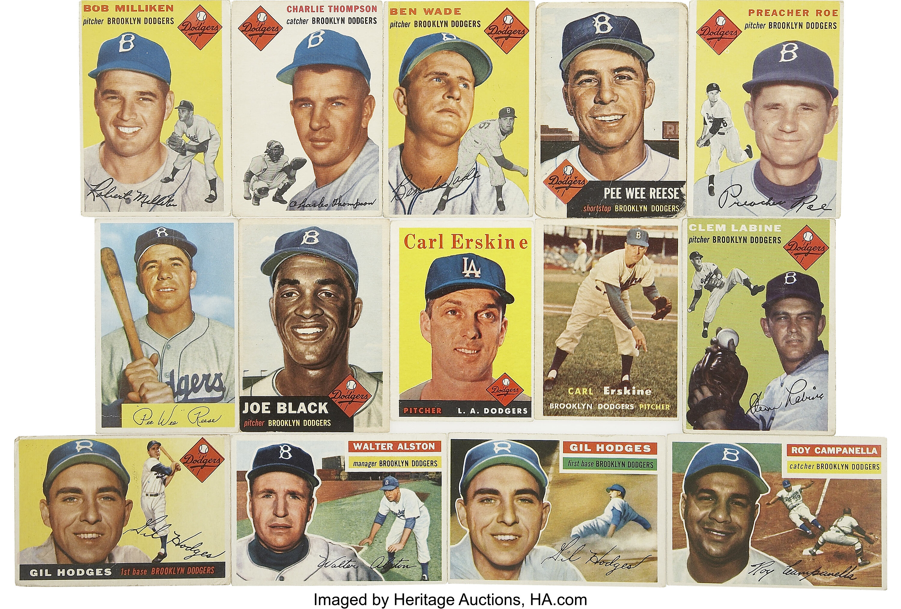  1953 Topps # 76 Pee Wee Reese Brooklyn Dodgers