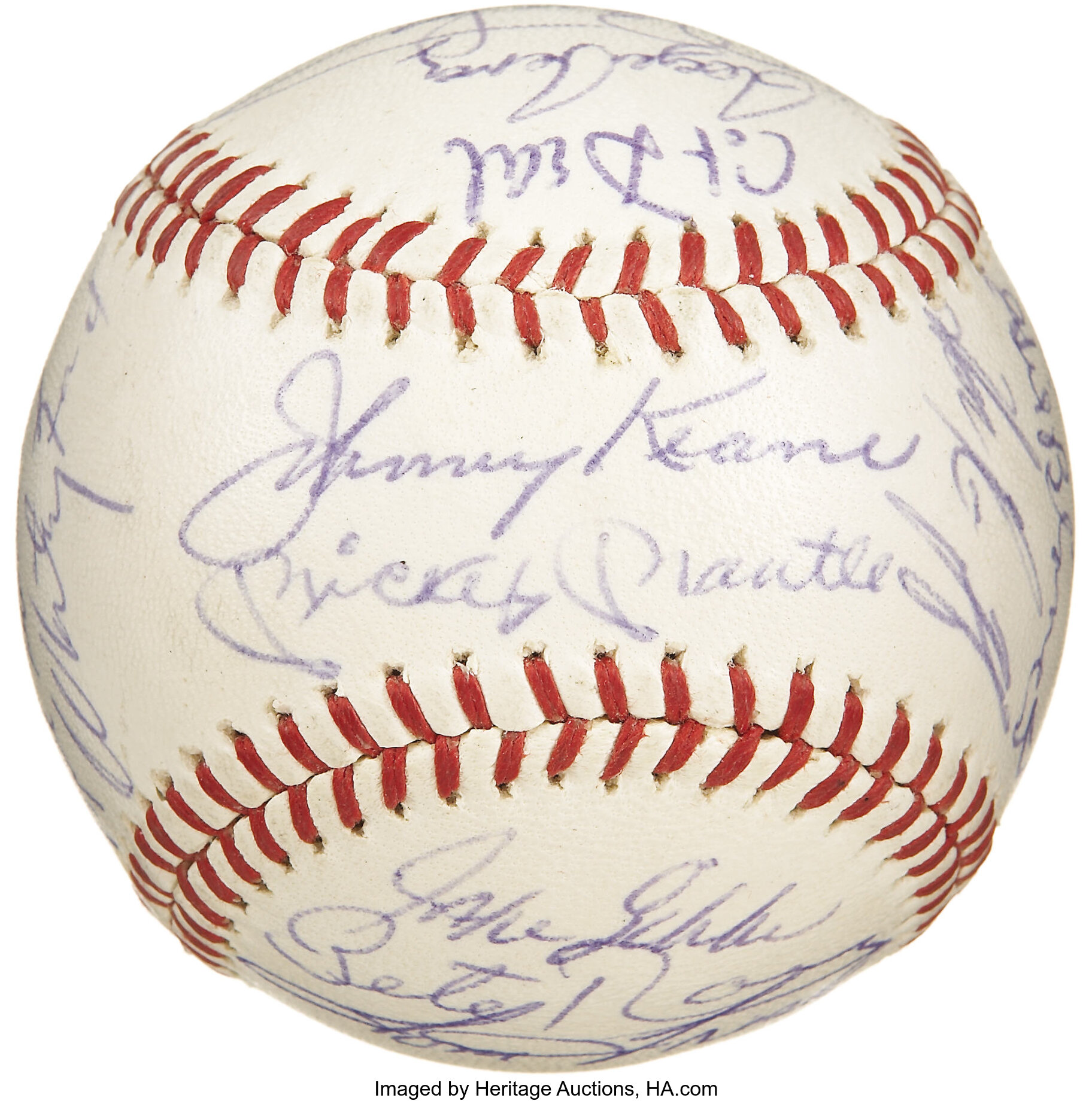 Lot Detail - 1965 New York Yankees Team Signed Baseball