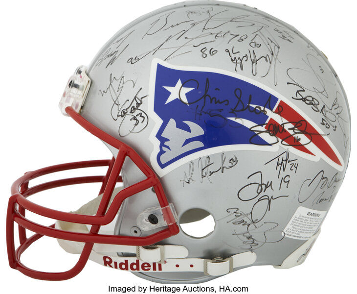 1996 New England Patriots Team Signed Helmet. In Bill Parcells