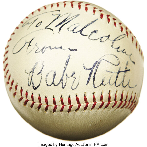 Authentic Babe Ruth Sandlot Signed Baseball 