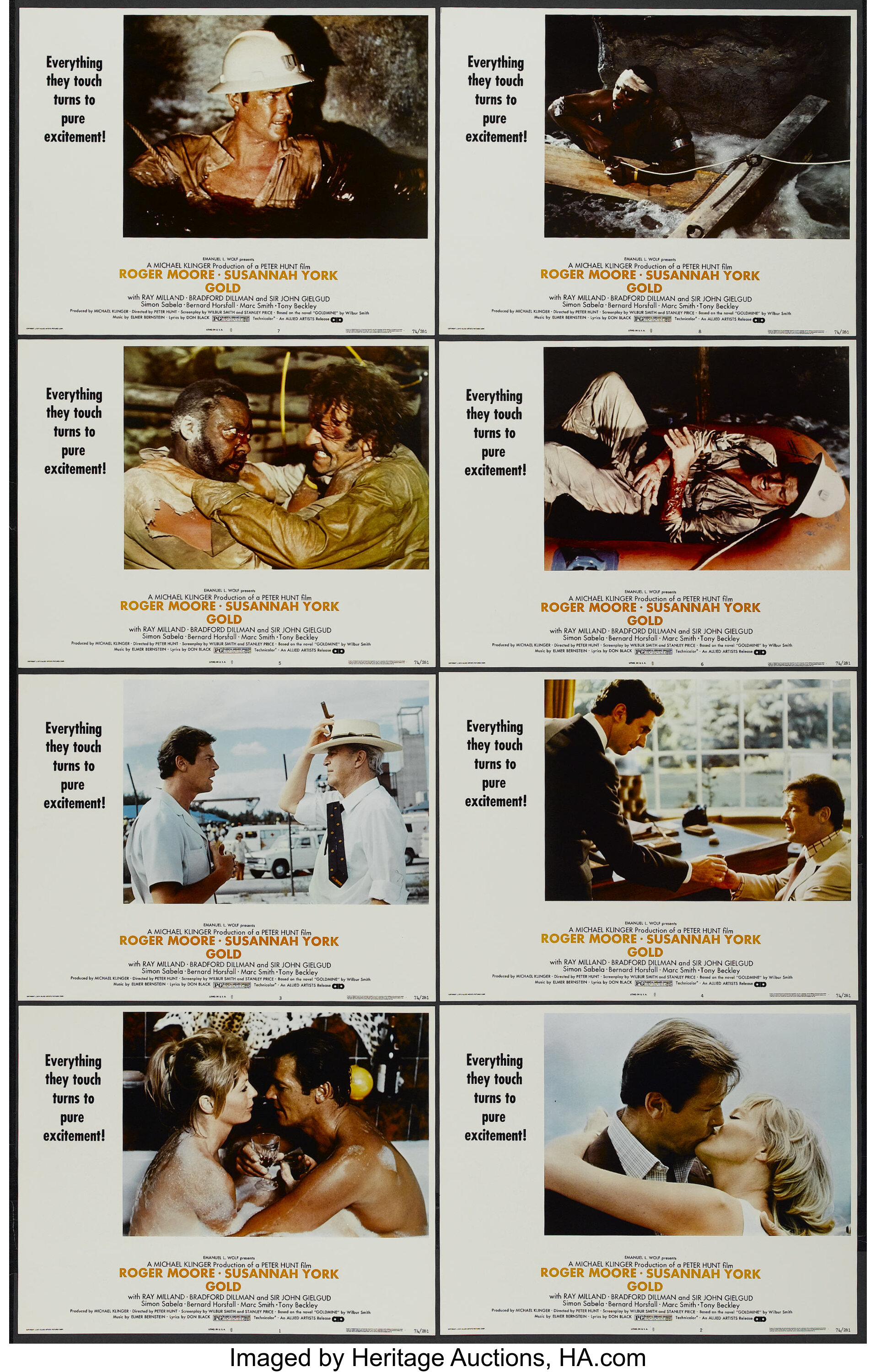 Gold (Allied Artists, 1974). Lobby Card Set of 8 (11" X 14"). | Lot #54142  | Heritage Auctions