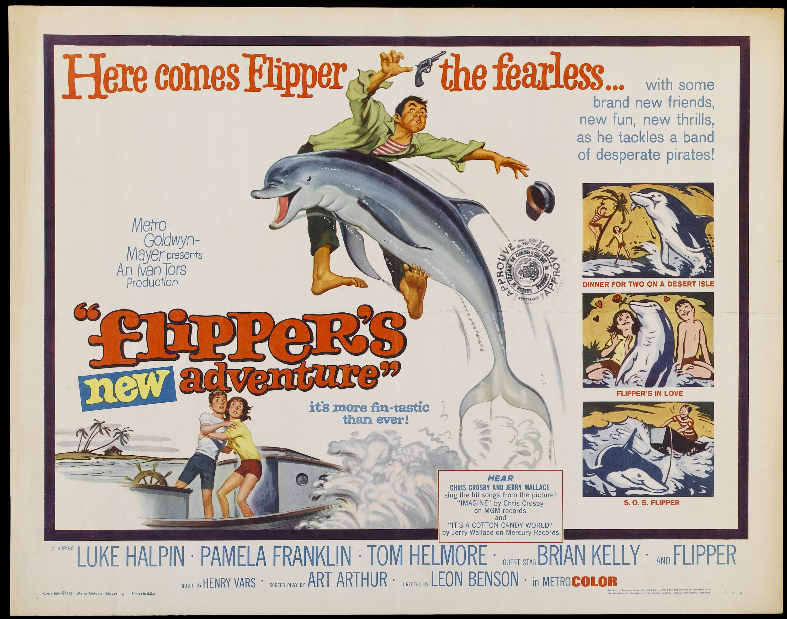 Flipper S New Adventure Mgm 1964 Half Sheet 22 X 28 And Lot 55140 Heritage Auctions