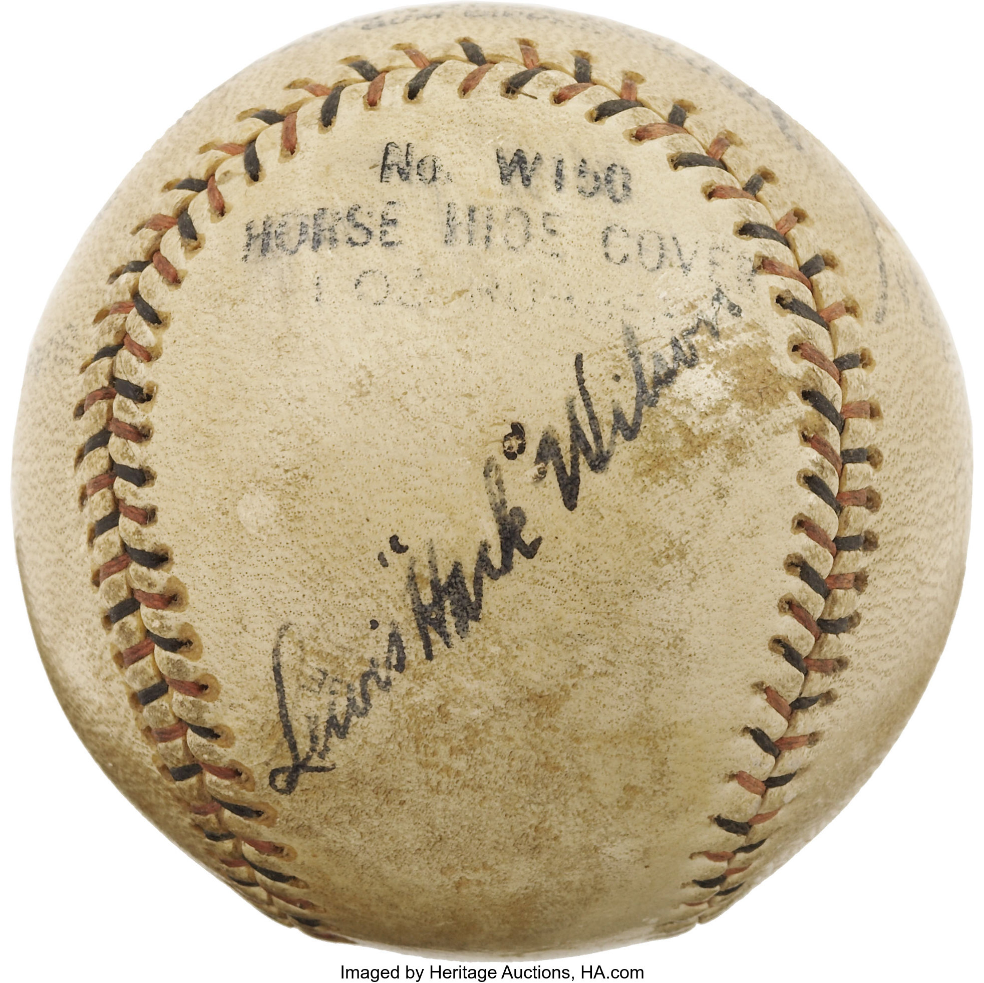 Circa 1930 Lewis Hack Wilson Single Signed Baseball Although Lot Heritage Auctions