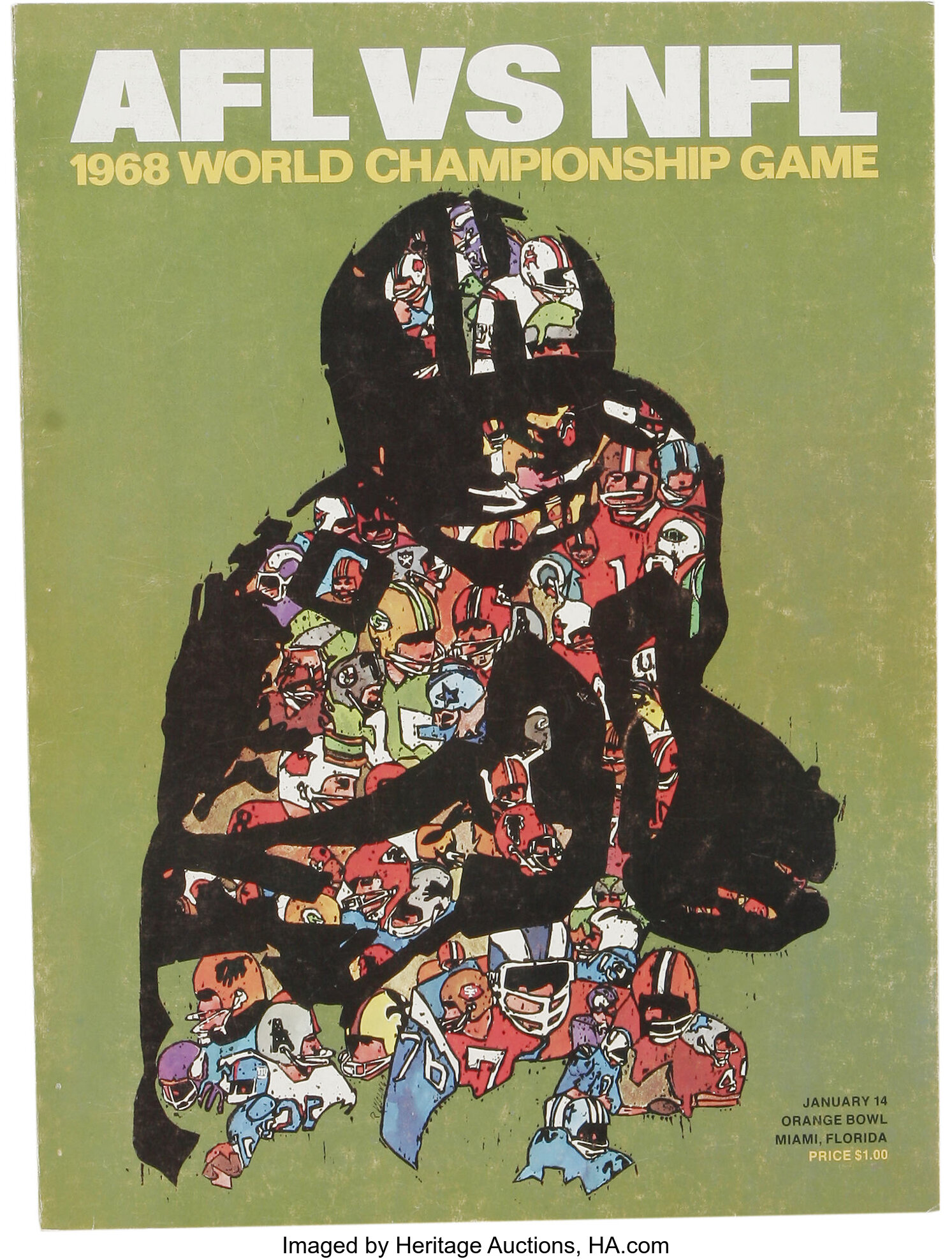 AFL vs NFL 1968 World Championship Game (Program for Super Bowl II