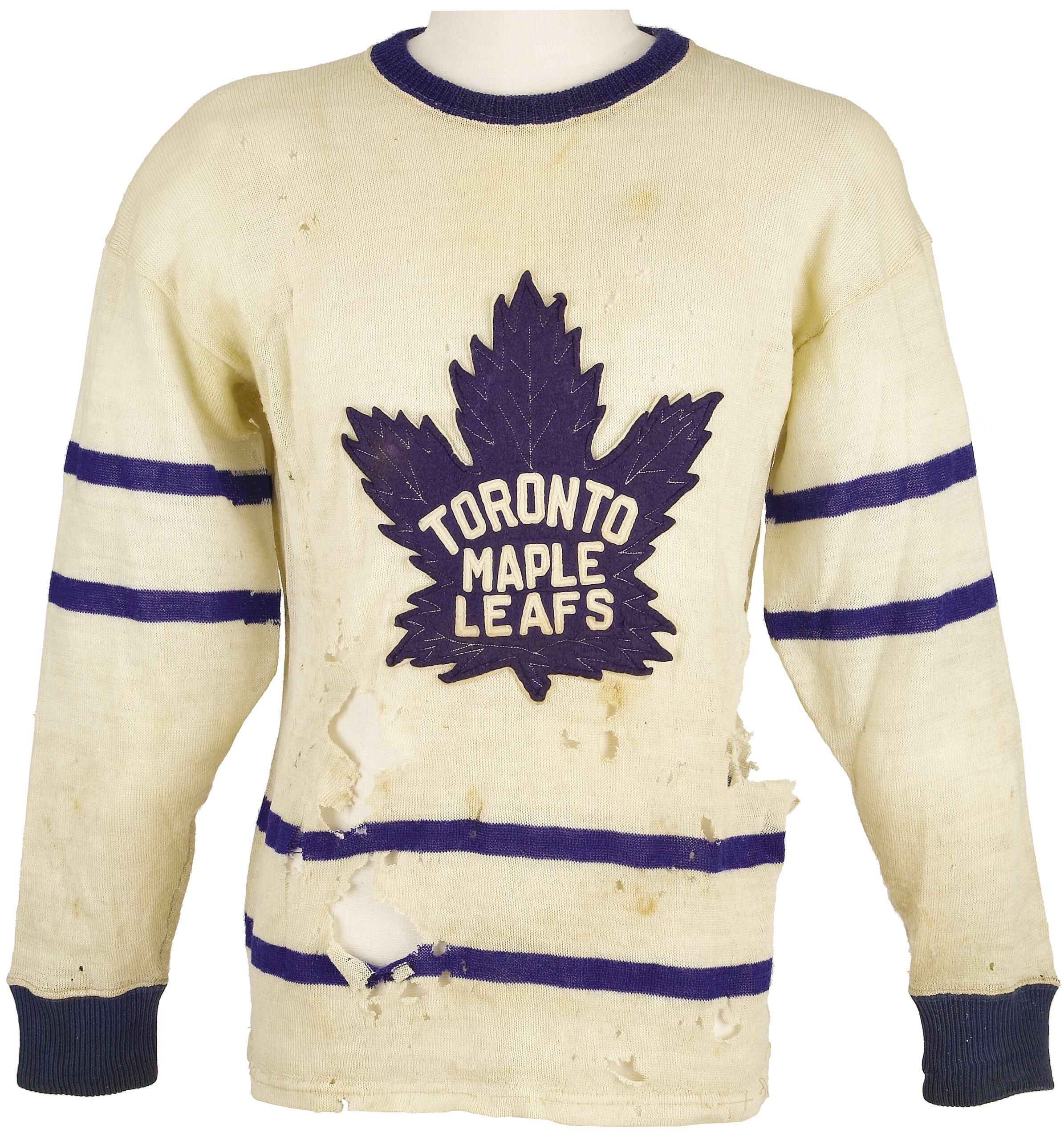 50 MISSION SWEATER Bill Barilko & The Tragically Hip Signed Toronto Maple  Leafs Vintage Wool Jersey