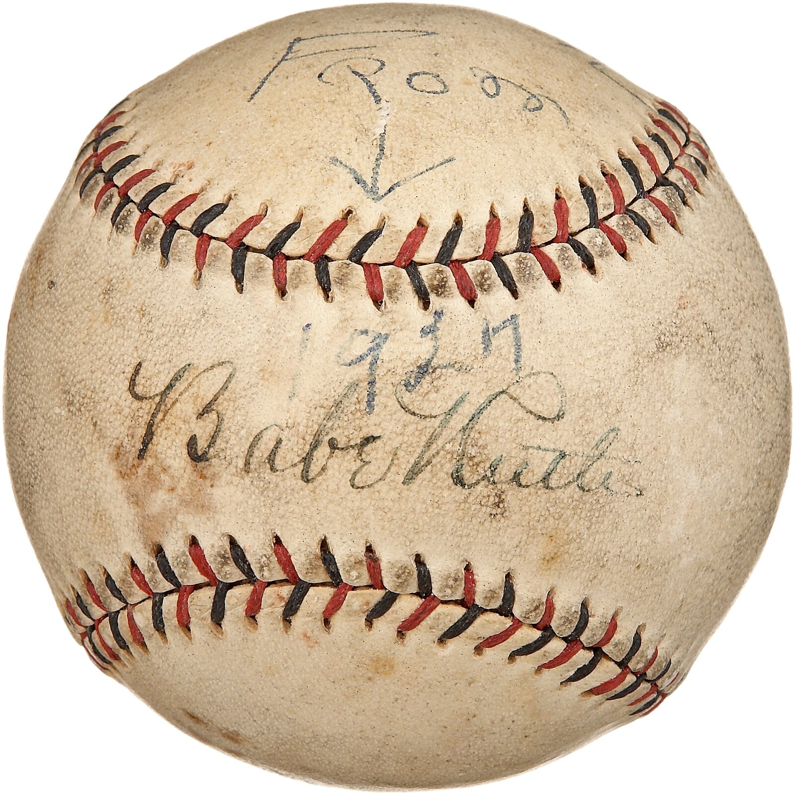 Sold at Auction: 1927 BABE RUTH SIGNED BASEBALL NEW YORK YANKEES