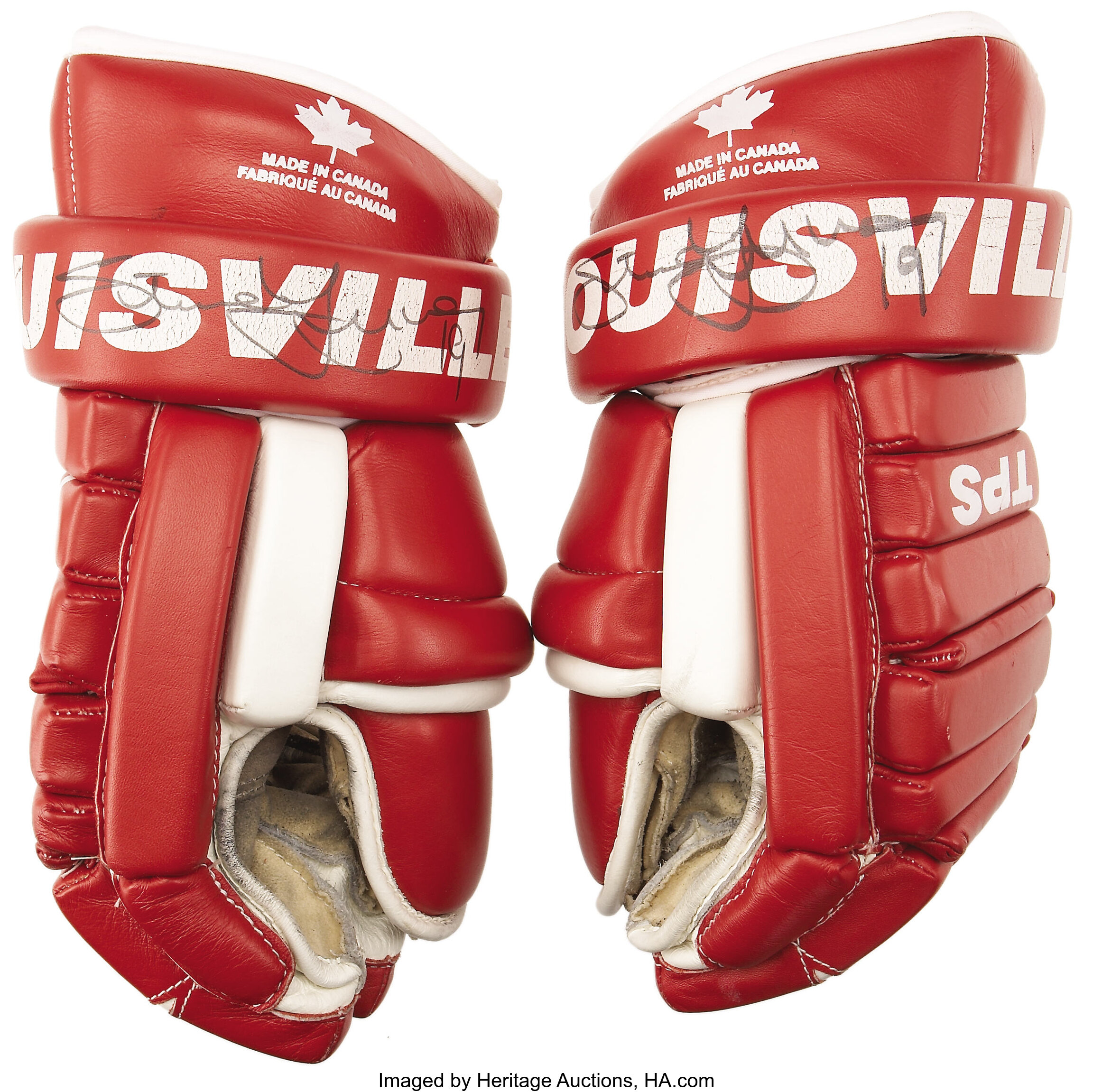 Lot Detail - Steve Yzerman Game Used Hockey Gloves