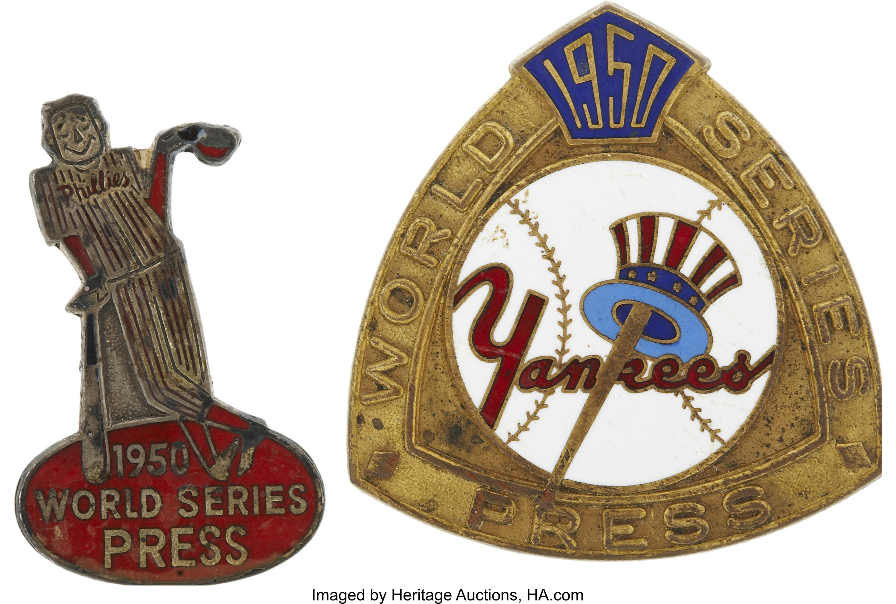 1950 World Series Commemorative Pin - Yankees vs. Phillies